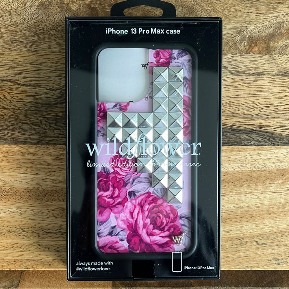 Phone Case - Wildflower- Pink Rose 13 Pro Max case